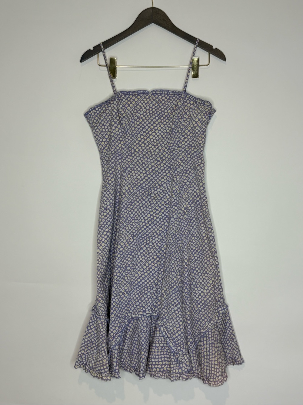 VTG Anthropologie Odille Womens Purple Multi-Color Floral Strapless Dress Y2K